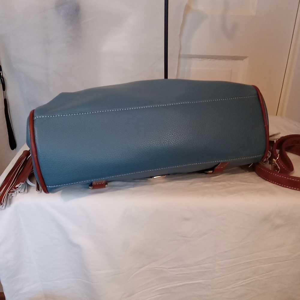 Blue and Brown Women's Handbag - Picture 9 of 13